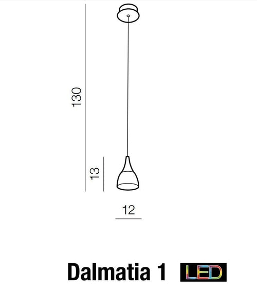 Azzarddo Lampada Dalmatia 1 AZ2909 Bianco