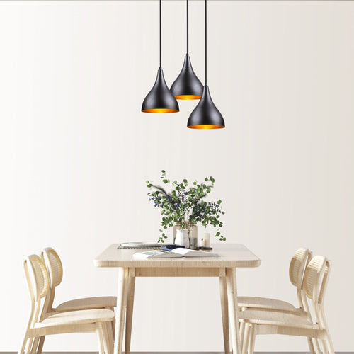Oyo Lampada Damla Trio Asimetric Nero