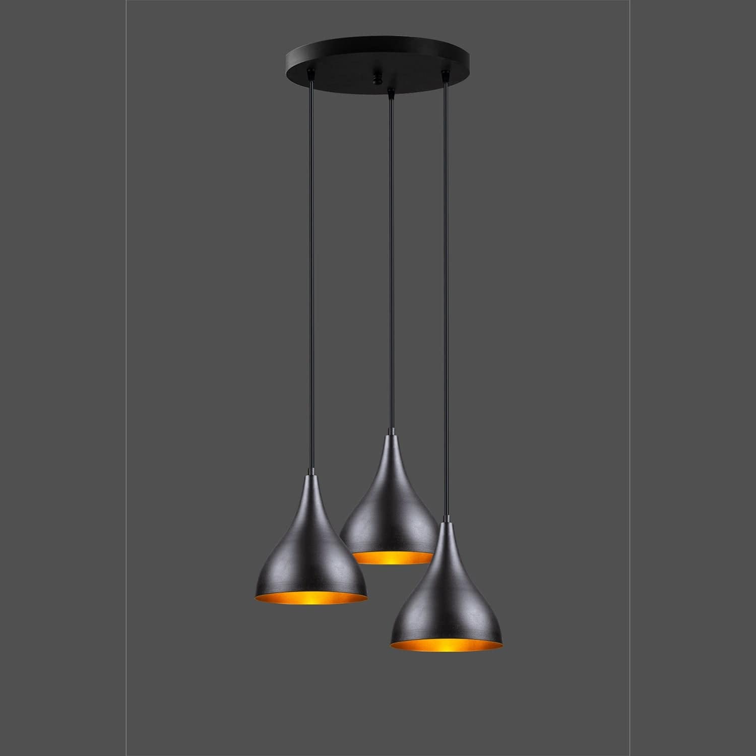 Oyo Lampada Damla Trio Asimetric Nero
