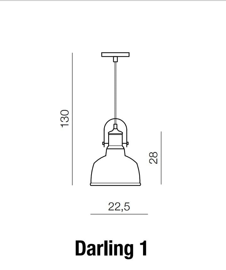 Azzarddo Lampada Darling 1 AZ2409 Nero