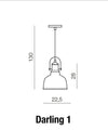 Azzarddo Lampada Darling 1 AZ2409 Nero