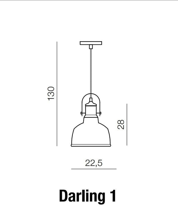Azzarddo Lampada Darling 1 AZ2409 Nero