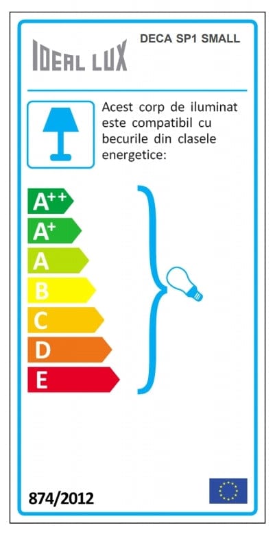 IdealLux Lampada Deca SP1 Small Ottone