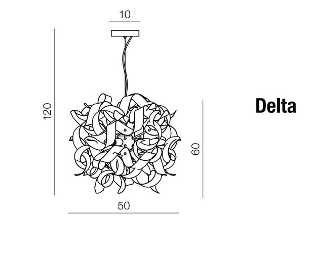 Azzarddo Lampada Delta AZ1692 Bianco