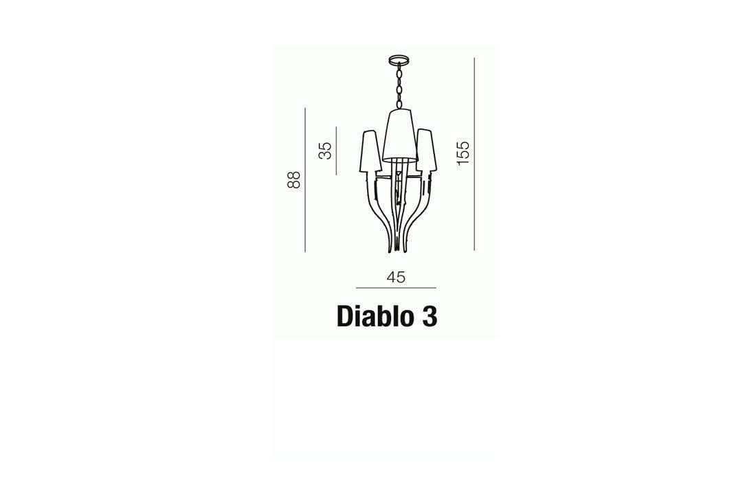 Azzarddo Lampada Diablo 3 AZ1345 Nero