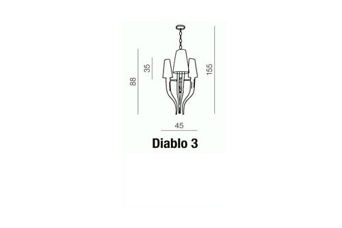 Azzarddo Lampada Diablo 3 AZ1345 Nero