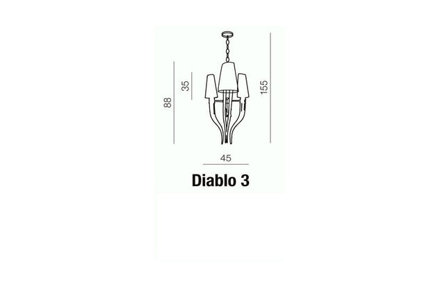 Azzarddo Lampada Diablo 3 AZ1345 Nero