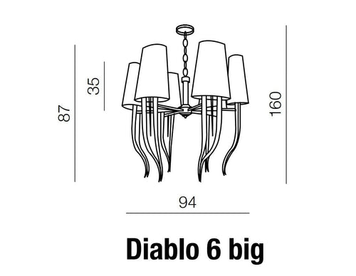 Azzarddo Lampada Diablo 6 Big AZ1389 Bianco