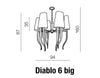 Azzarddo Lampada Diablo 6 Big AZ1390 Nero