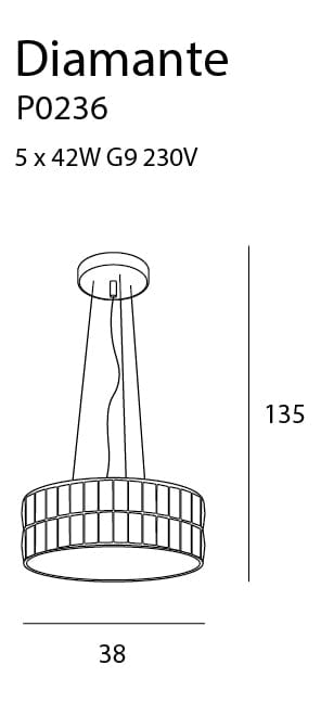 Maxlight Lampada Diamante P0236 Cromo