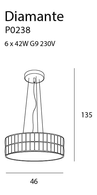 Maxlight Lampada Diamante P0238 Cromo