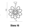 Azzarddo Lampada Diana 16 AZ2155 Cromo