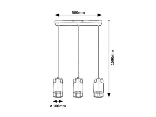 RabaLux Lampada Dimitri 3126 Nero