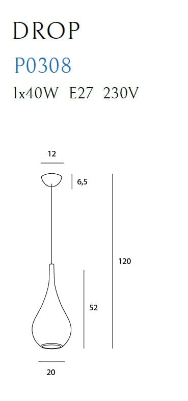 Maxlight Lampada Drop P0308 Oro