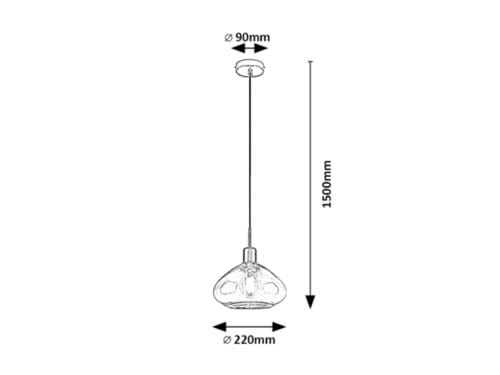 RabaLux Lampada Dvora 72021 Nero
