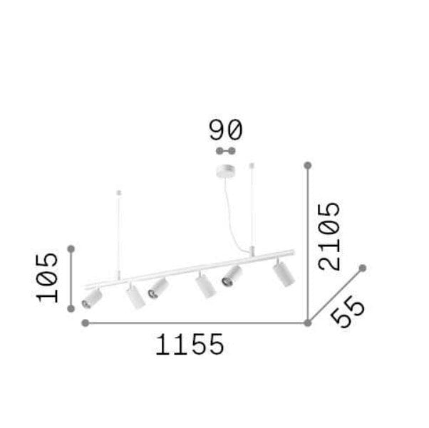 IdealLux Lampada Dynamite SP6 Ottone