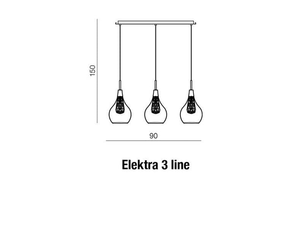 Azzarddo Lampada Elektra 3 Line AZ1689 Cromo