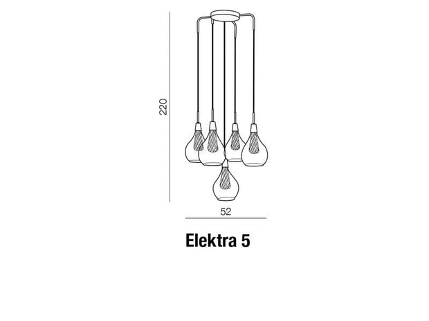 Azzarddo Lampada Elektra 5 AZ1690 Cromo