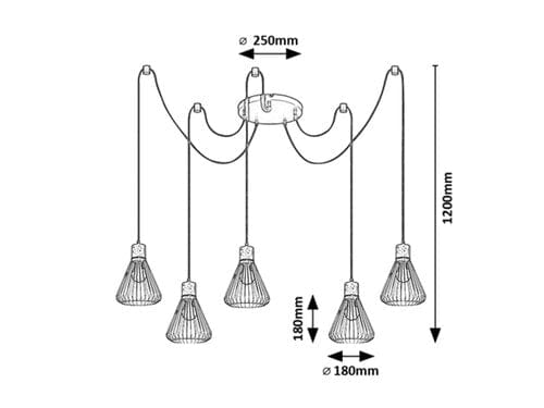 RabaLux Lampada Farfalle 3150 Nero