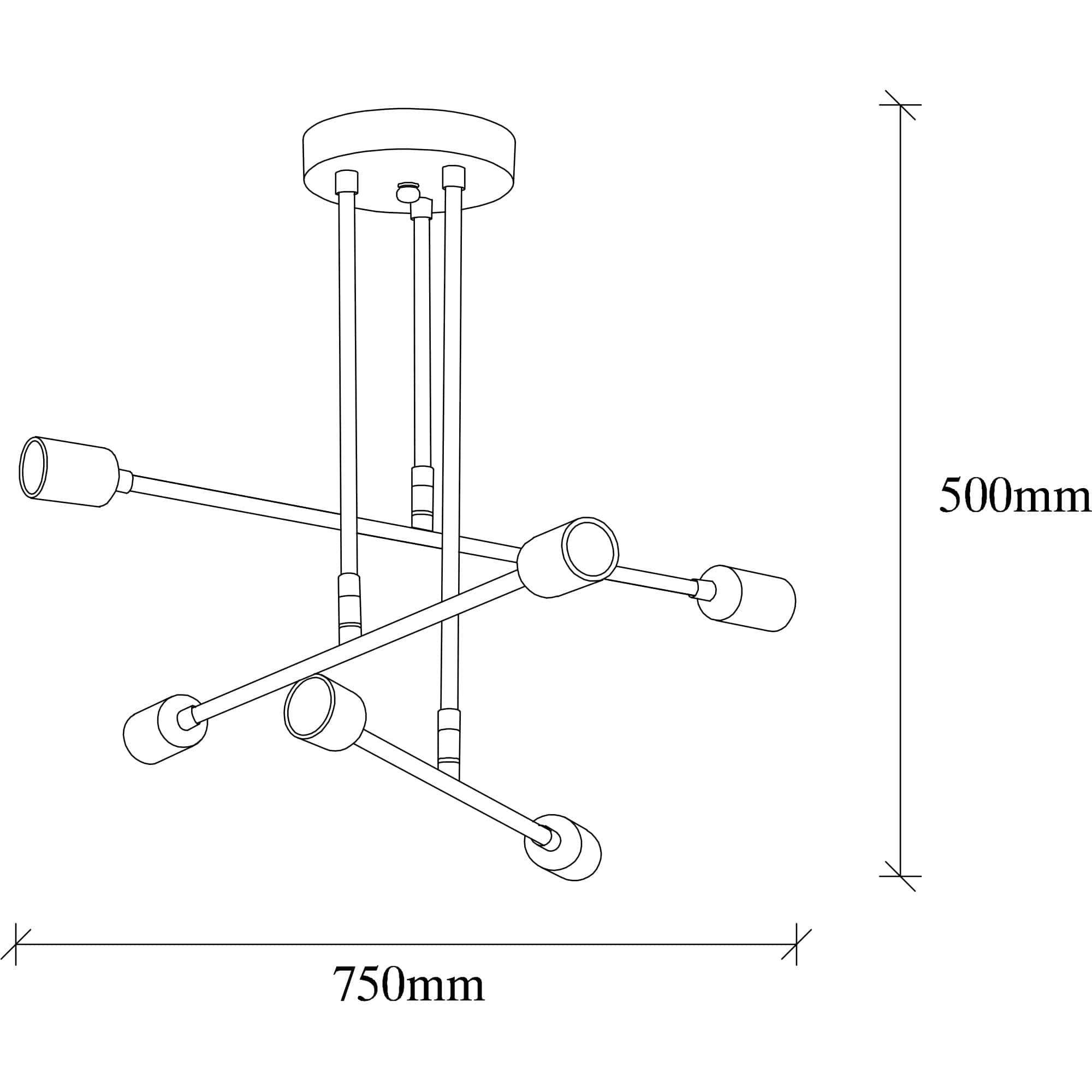 Asir Lampada Flower 162-AV Nero