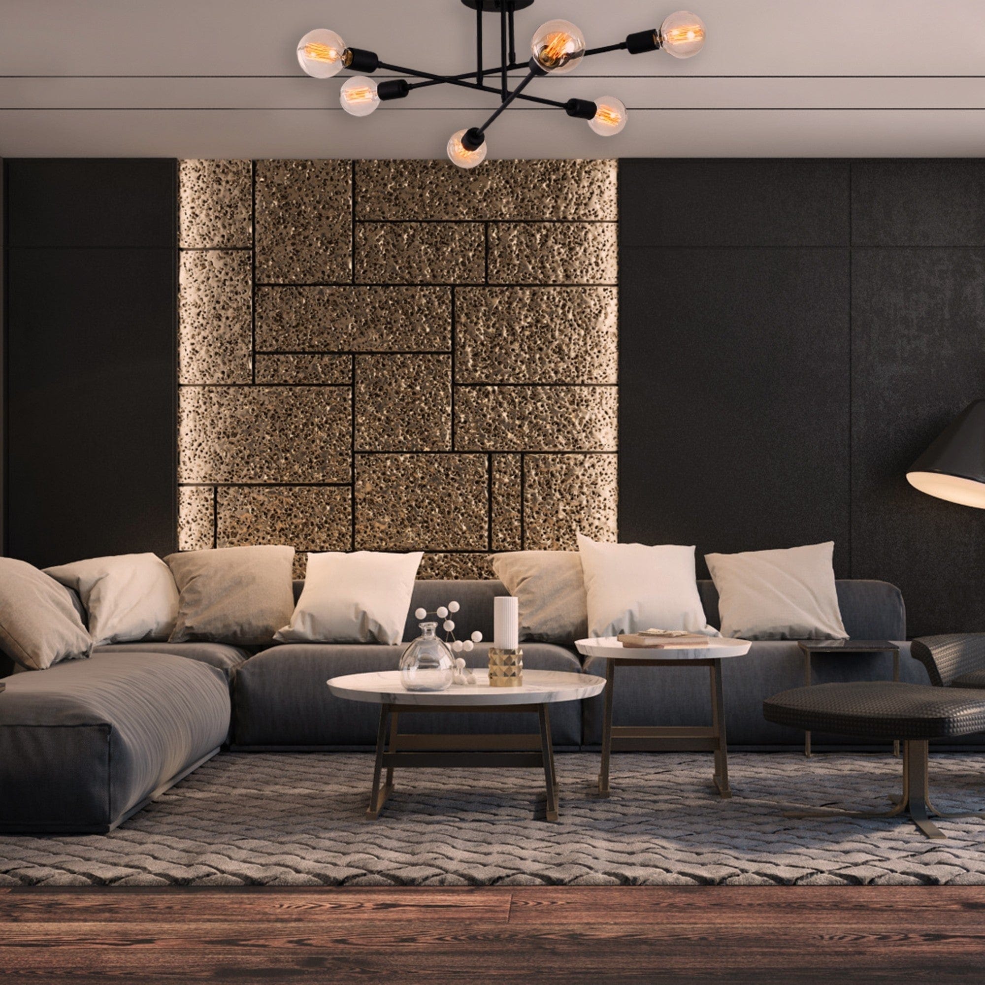 Asir Lampada Flower 174-AV Nero