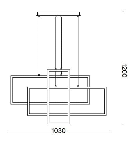 IdealLux Lampada Frame SP Rectangle Nero