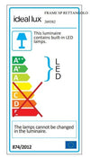 IdealLux Lampada Frame SP Rectangle Nero