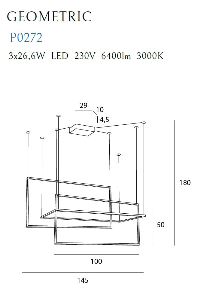 Maxlight Lampada Geometric P0272 Bianco