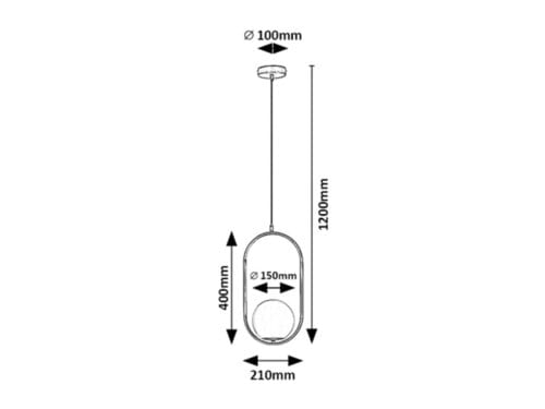 RabaLux Lampada Ghita 72028 Nero