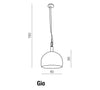 Azzarddo Lampada Gio AZ2469 Bianco