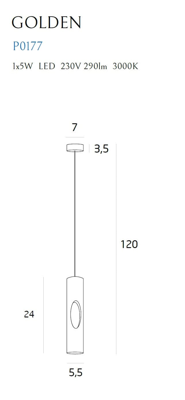 Maxlight Lampada Golden P0177 Bianco