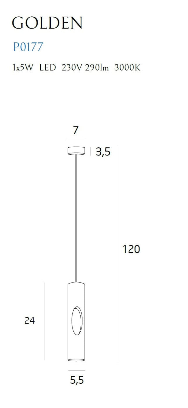 Maxlight Lampada Golden P0177 Bianco