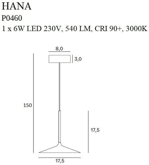 Maxlight Lampada Hana P0460 Oro