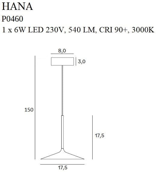 Maxlight Lampada Hana P0460 Oro
