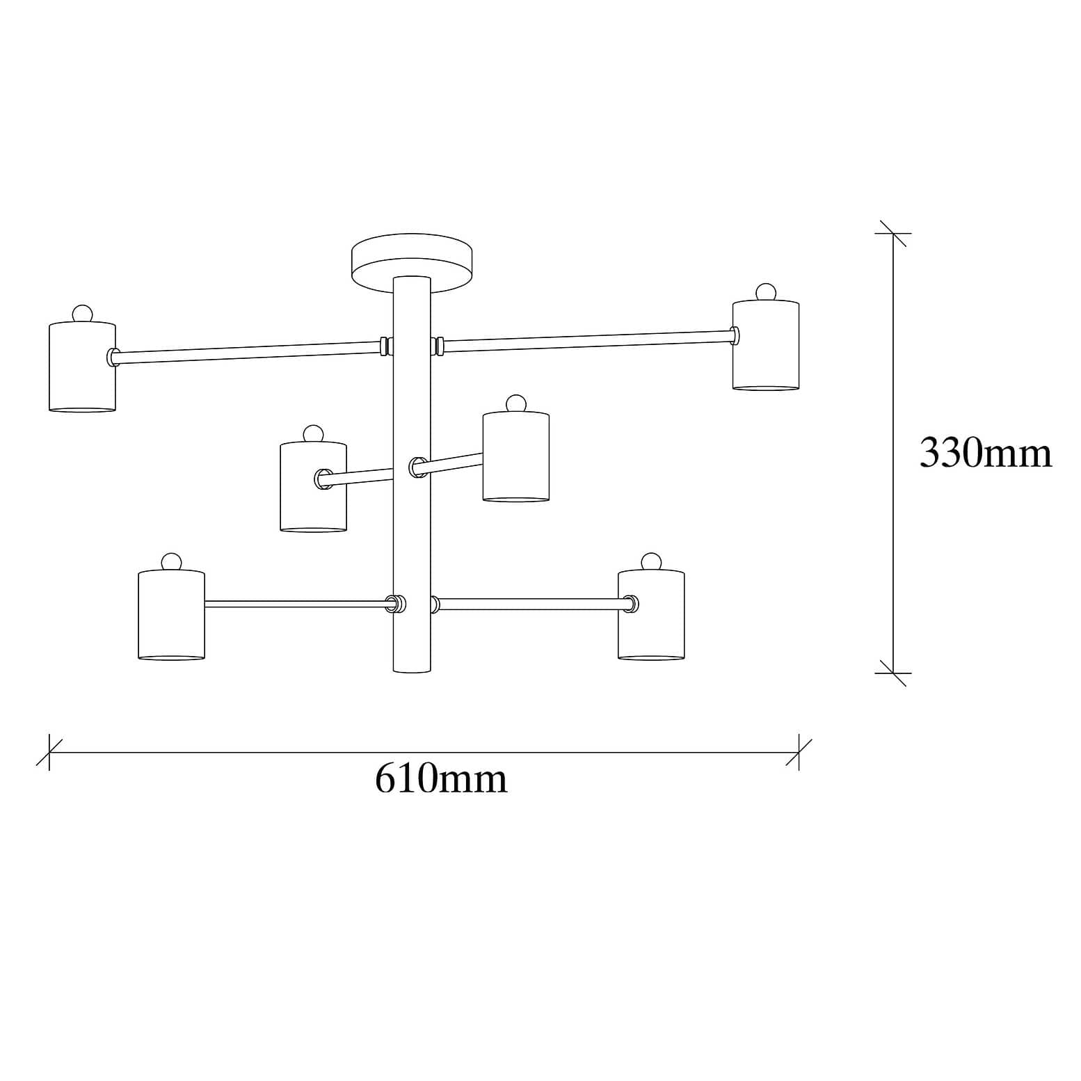 Asir Lampada Hexa 6941 Nero