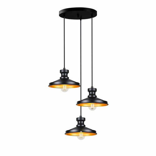 Oyo Lampada Hisar Trio Asimetric Nero