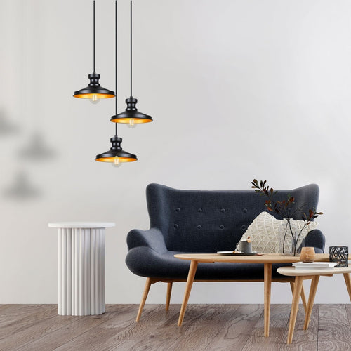 Oyo Lampada Hisar Trio Asimetric Nero