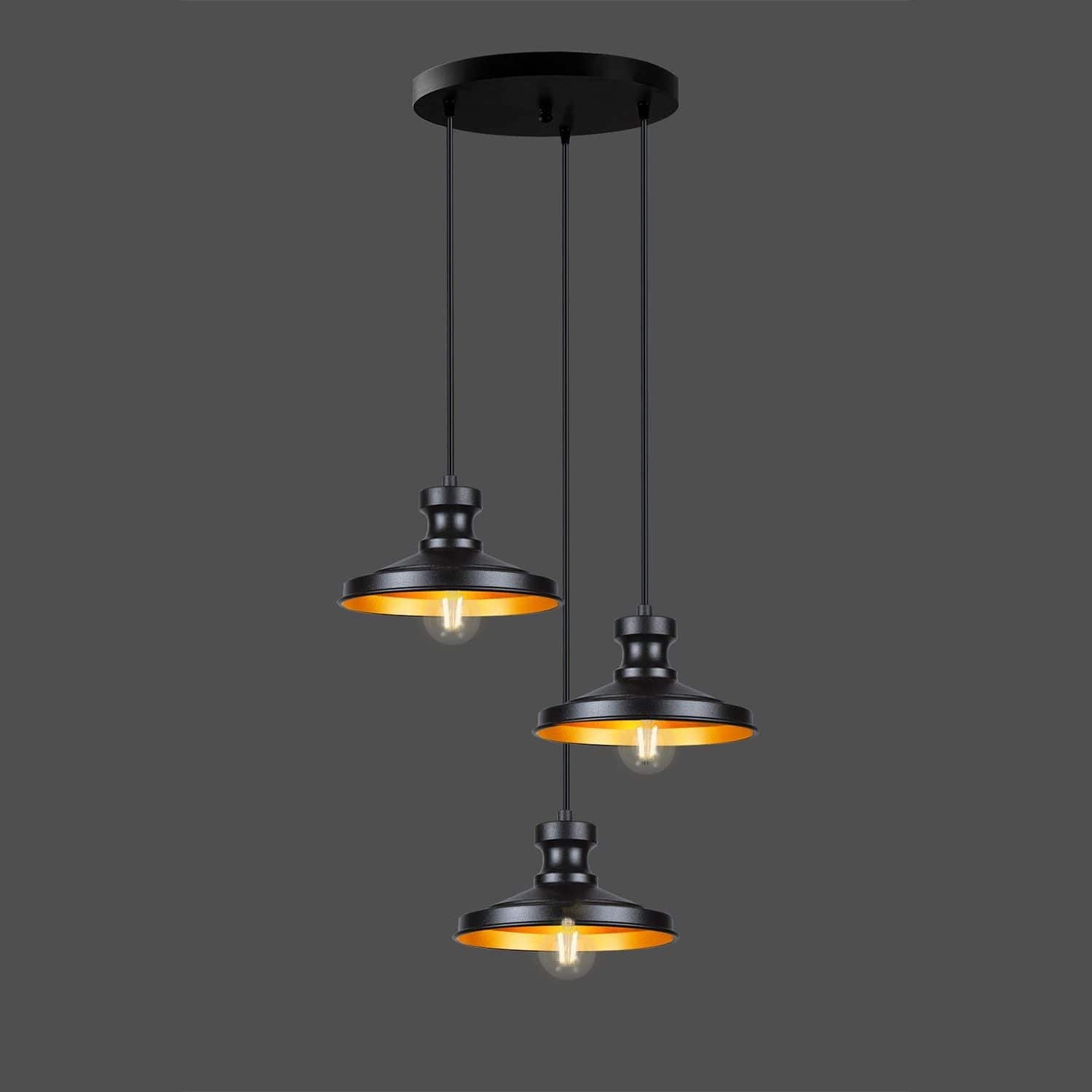 Oyo Lampada Hisar Trio Asimetric Nero