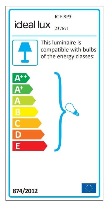 IdealLux Lampada Ice SP5 Bianco