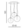 Azzarddo Lampada Iris 3 AZ3104 Cromo