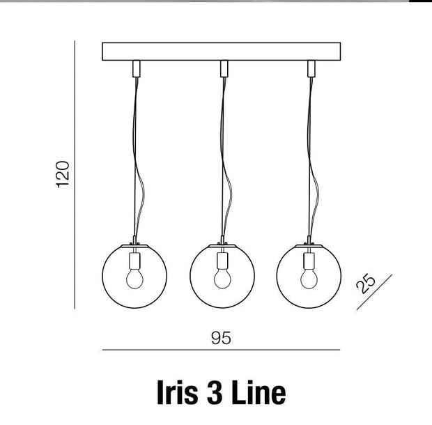 Azzarddo Lampada Iris 3 Line AZ3103 Cromo