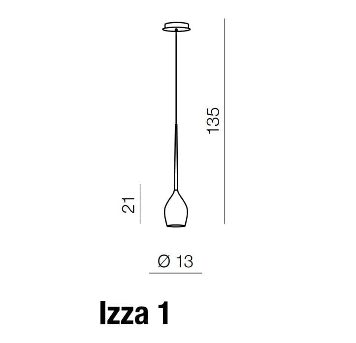 Azzarddo Lampada Izza 1 AZ0131 Bianco