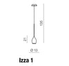 Azzarddo Lampada Izza 1 AZ0131 Bianco