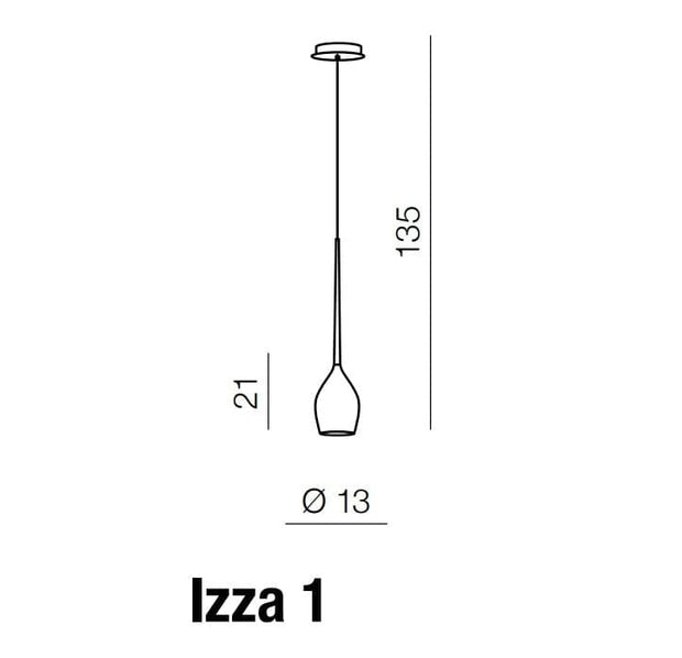 Azzarddo Lampada Izza 1 AZ0131 Bianco