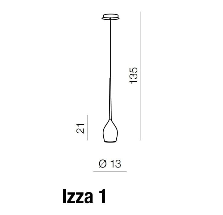 Azzarddo Lampada Izza 1 AZ2936 Grigio