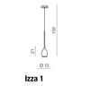 Azzarddo Lampada Izza 1 AZ2936 Grigio