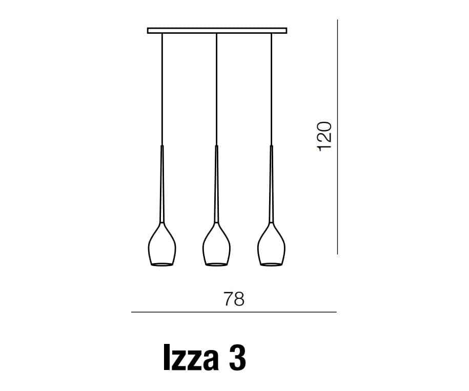 Azzarddo Lampada Izza 3 AZ2320 Bianco