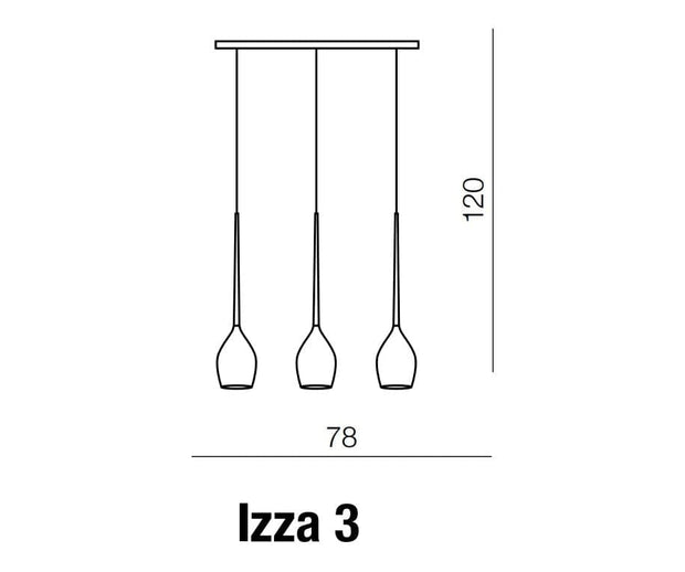 Azzarddo Lampada Izza 3 AZ2321 Nero