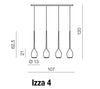 Azzarddo Lampada Izza 4 AZ0101 Bianco
