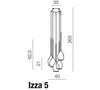 Azzarddo Lampada Izza 5 AZ0312 Nero